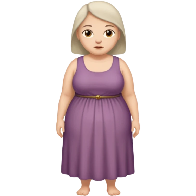 Hunchback small no hair fat woman emoji