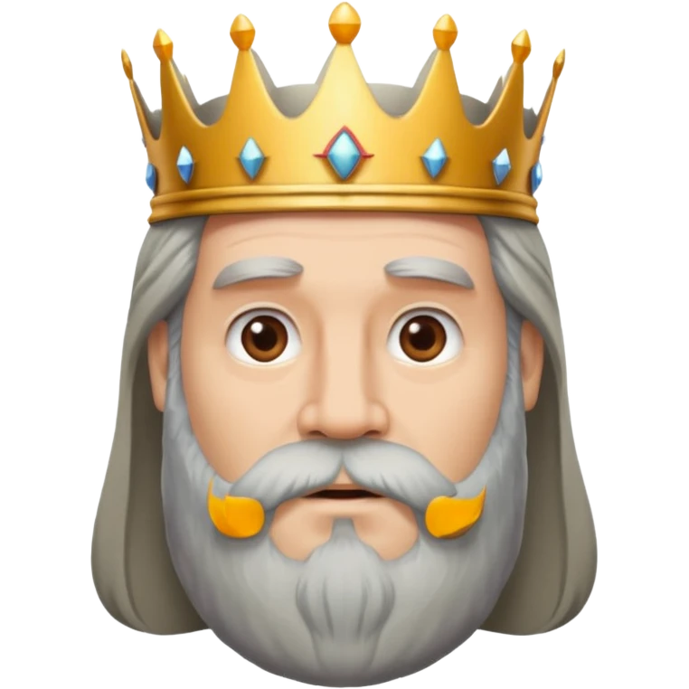 big bearded king with long hairs emoji