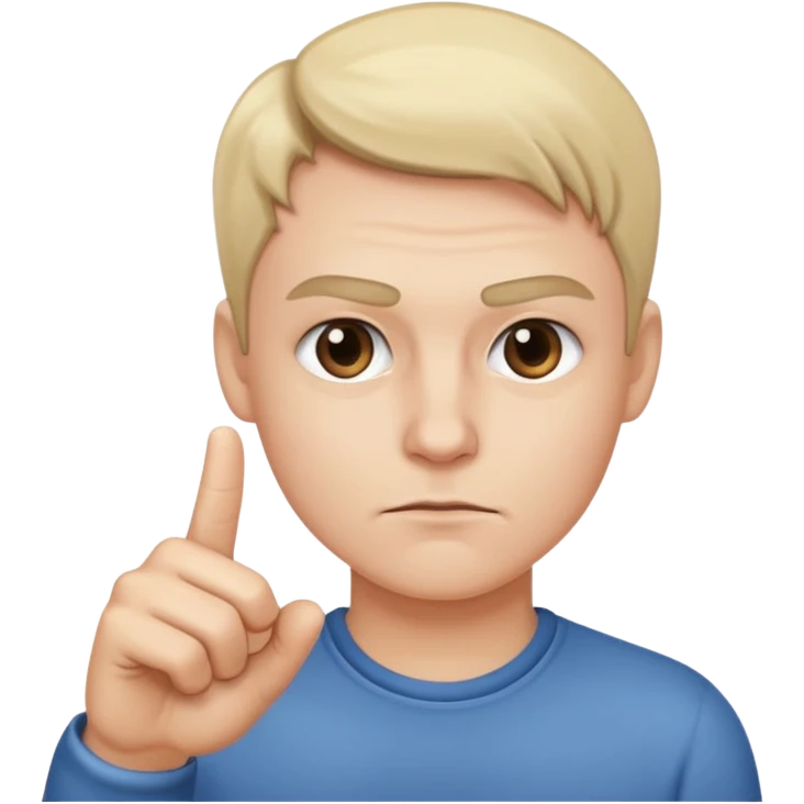 person with a raised eyebrow and a finger pointing at you emoji