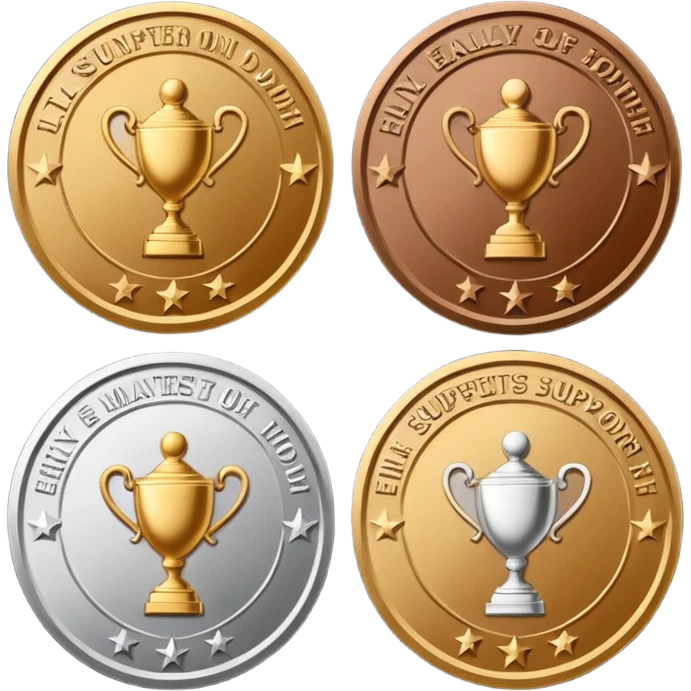 You have to make 3 emblems:

1) Bronze Early Supporter
2) Silver Early Supporter
3) Gold Early Supporter

Make sure the text is clearly engraved into a medal made of each corresponding emblem emoji
