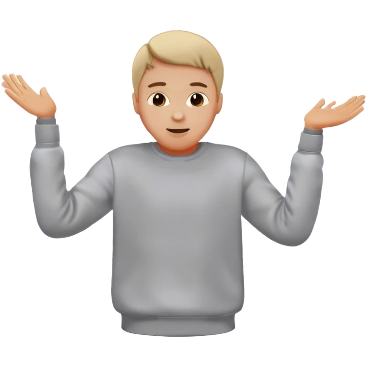 make a soft man in a sweatshirt dancing emoji