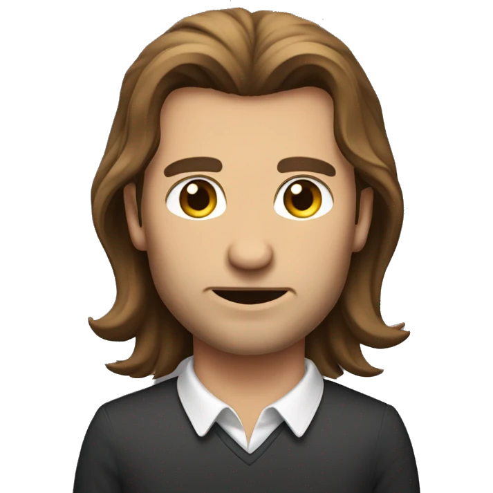arrogant richt male with long brown hair emoji