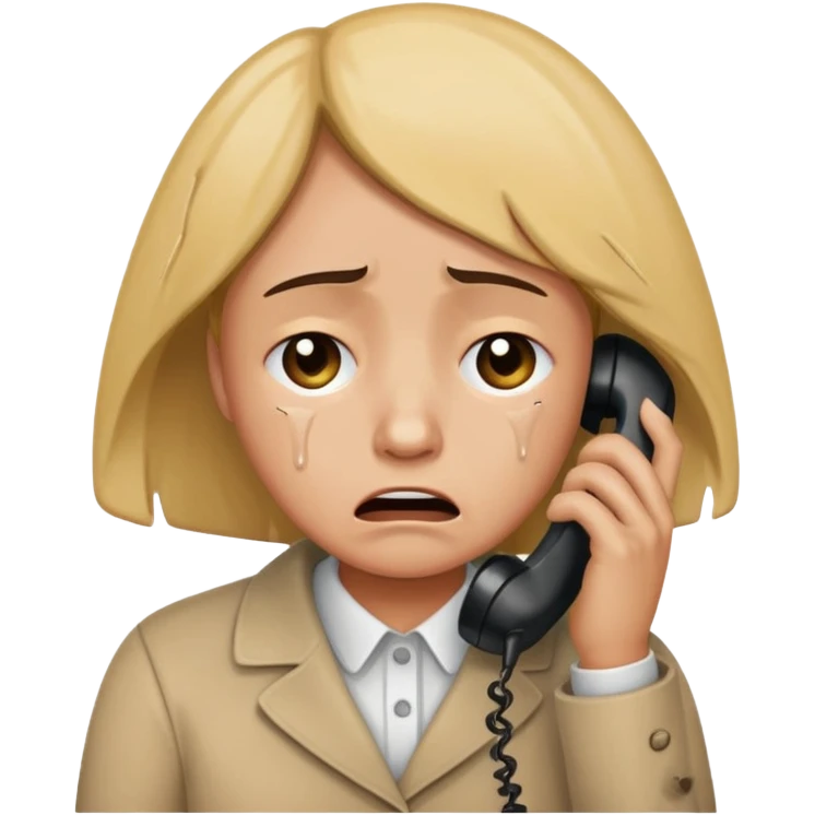 appeler une personne sur son téléphone en pleurant emoji