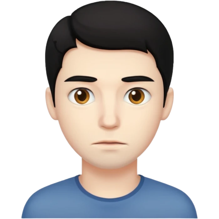 black haired ugly man emoji