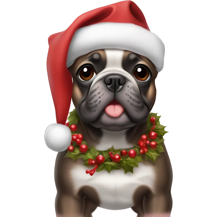 Frenchie Christmas  emoji
