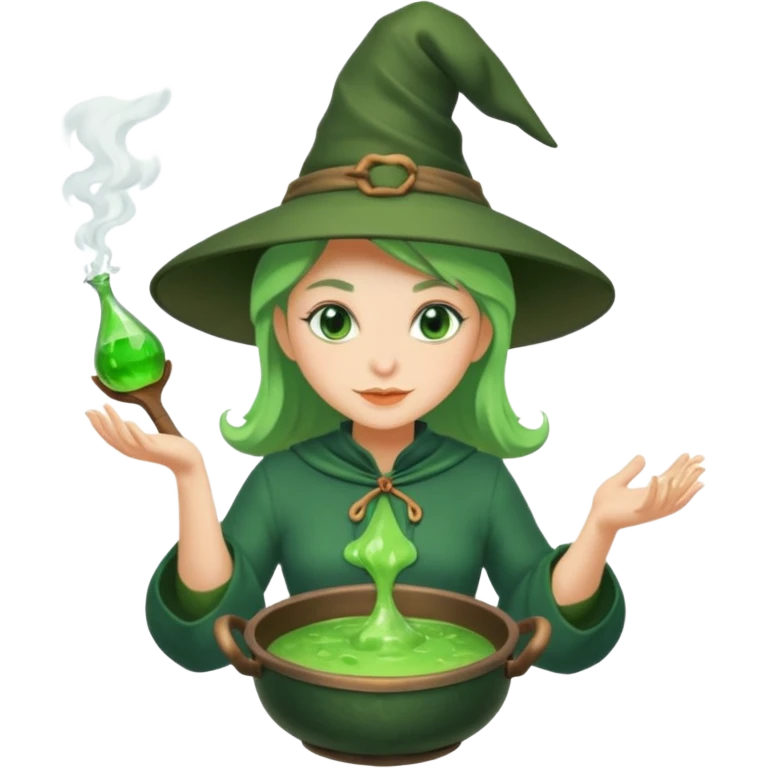 green witch cooking potion emoji