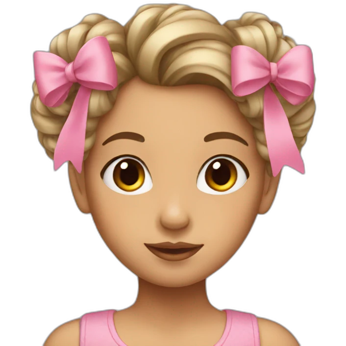 girl with bows in her hair emoji