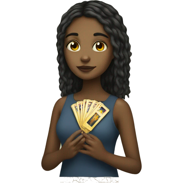 Girl with tarot  emoji