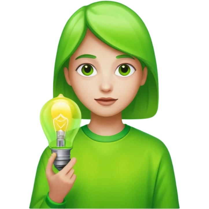 80s fashion green lighting lamp emoji