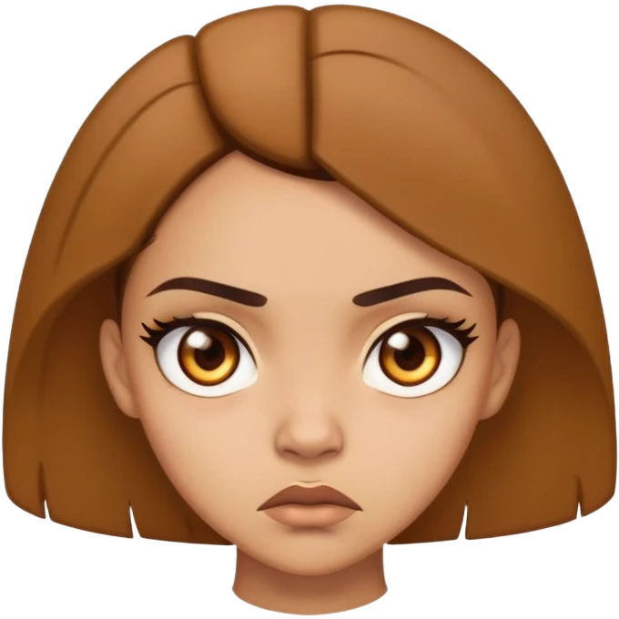 Lightskin girl looking mad emoji