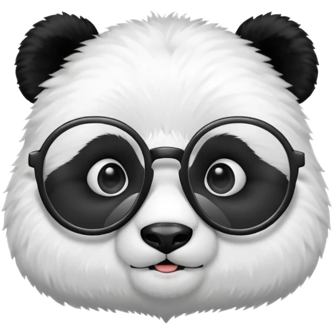 panda with round glasses emoji