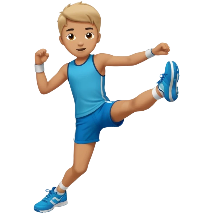 boy kick pose emoji