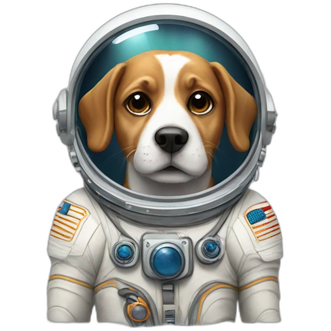 An astronauta dog emoji