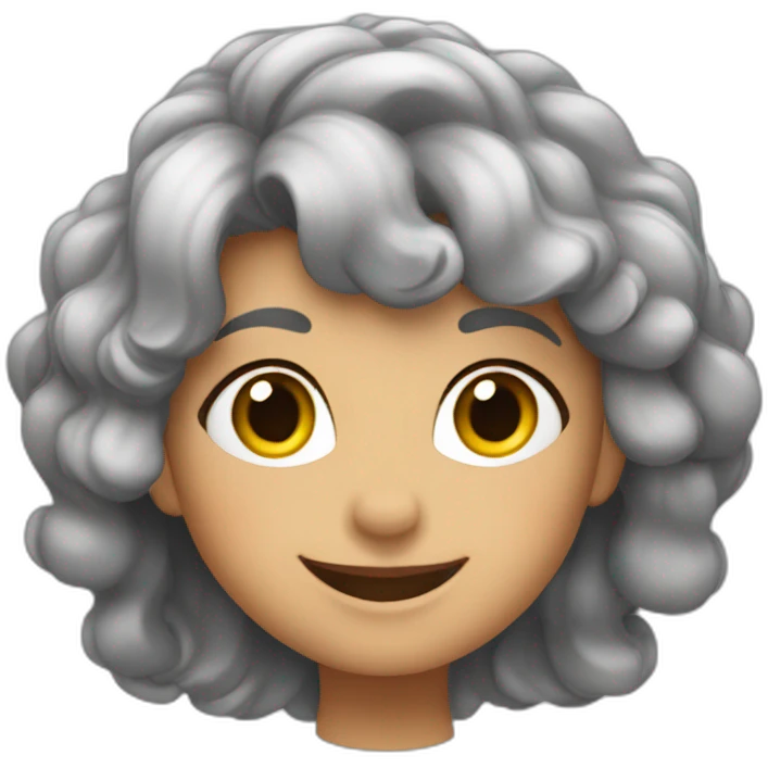 mamie cheveux gris happy emoji