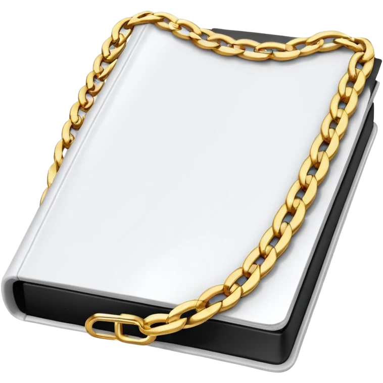 Gold Chains + white book emoji