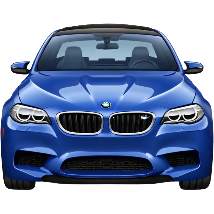 Dark blue Bmw M5, Emoji style emoji