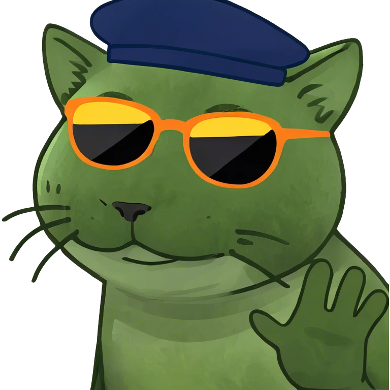 Cat with sunglasses emoji