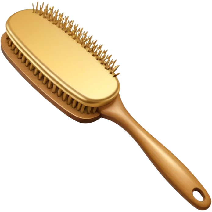 golden hair brush emoji