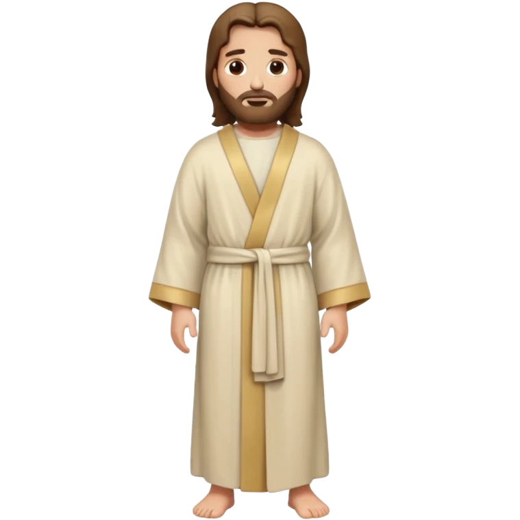 fullbody, head-to-toe, Jesus's apostle Thomas, arms down, normal emoji style, facing right emoji