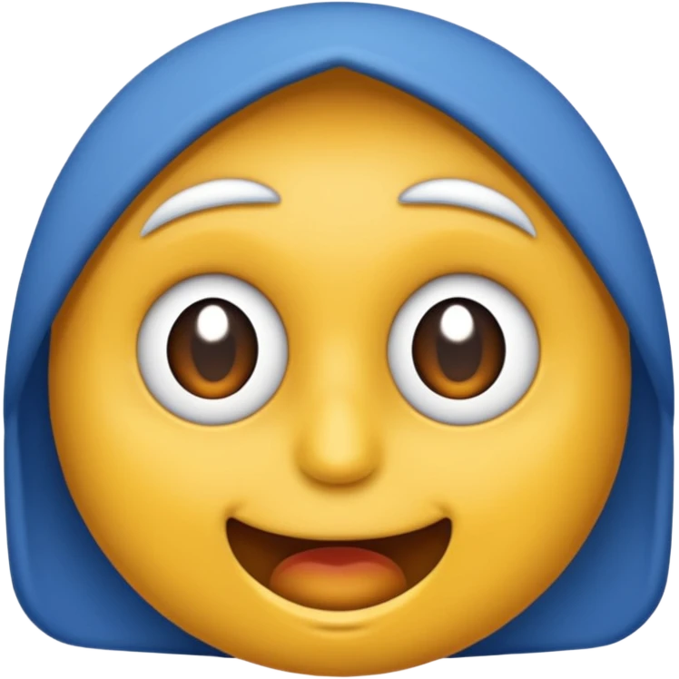 Beyaz tick dışı mavi emoji