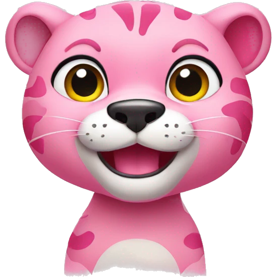 cute chubby Pink panther emoji