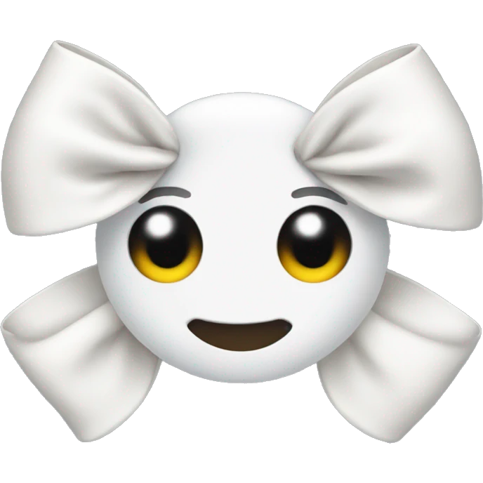 a white bow emoji