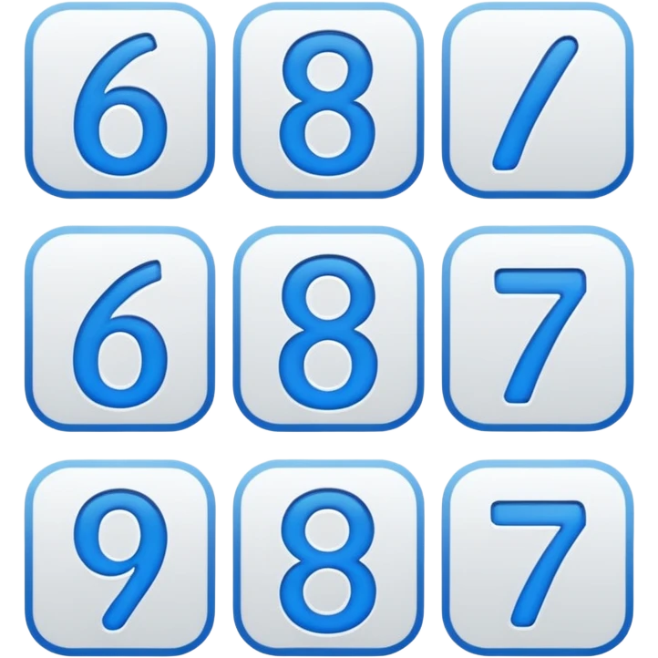 six seven number emoji