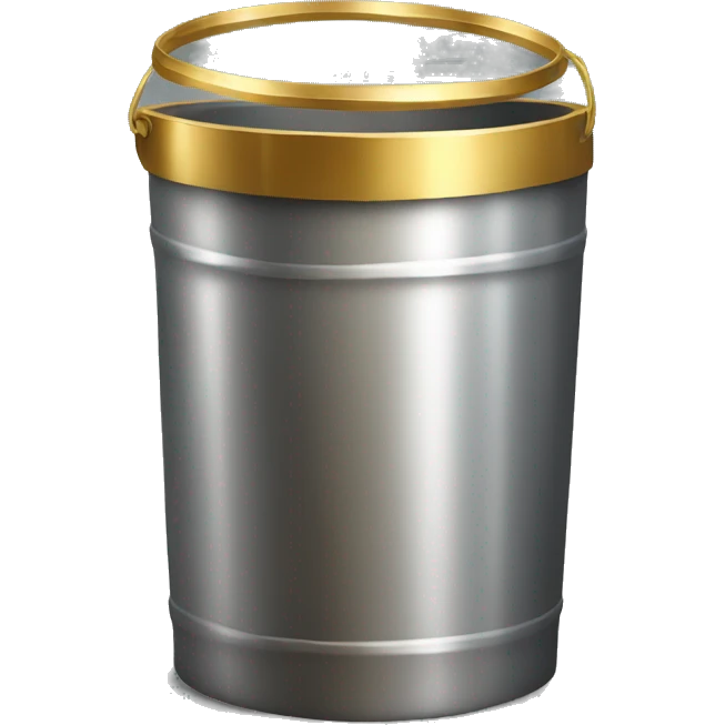gold in trash can (without face) emoji