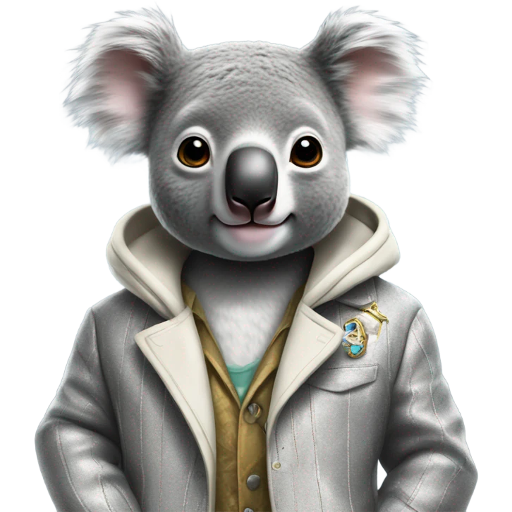Koalas wearing a designer jacket emoji