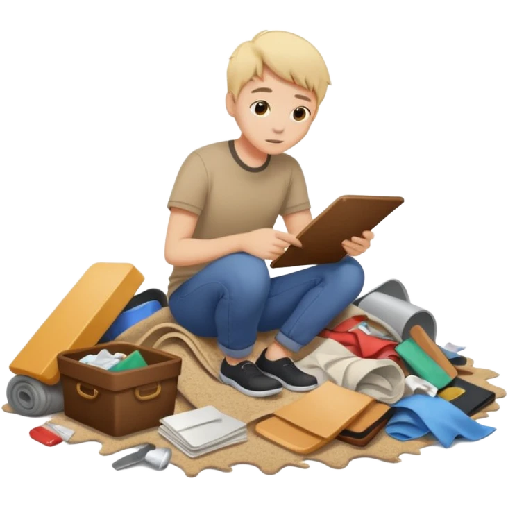 sweeping stuff under the carpet emoji