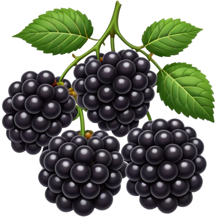 black color blackberries emoji