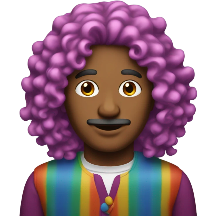 man wearing wig emoji