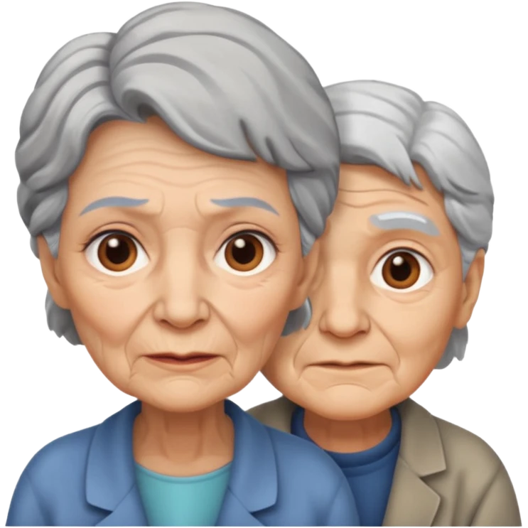 lo mismo que estas haciendo solo coloca alado de la abuela un hombre joven  emoji