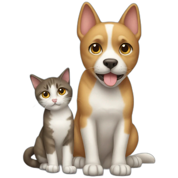 Cat with à dog emoji