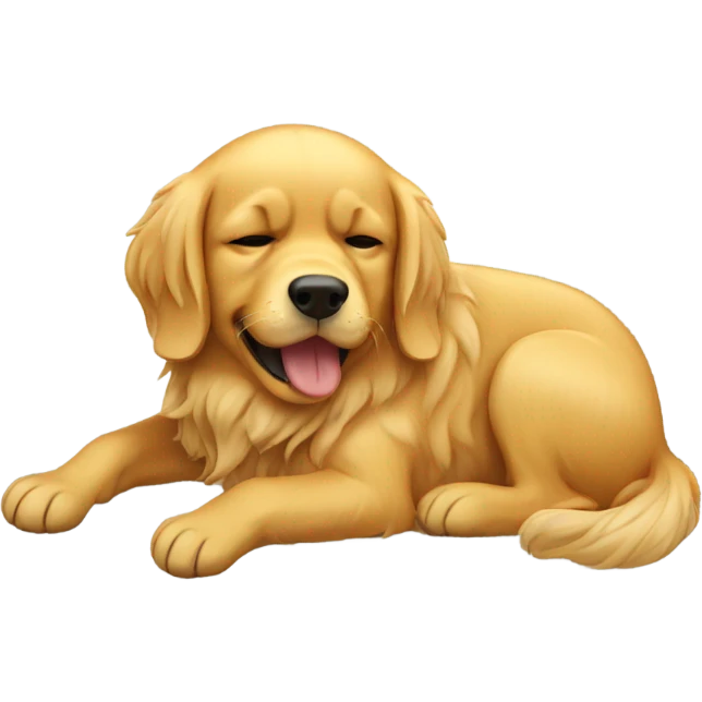 Golden retriever barfing emoji
