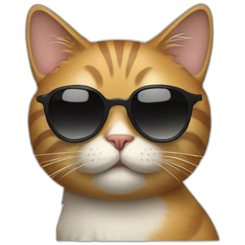 Cat with sunglasses emoji