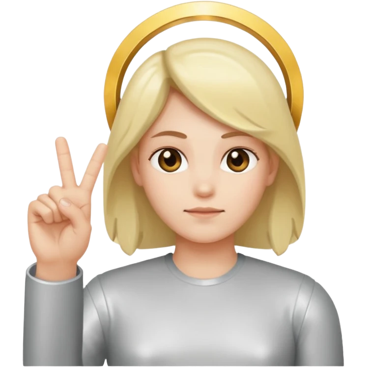 😇+🖕 emoji
