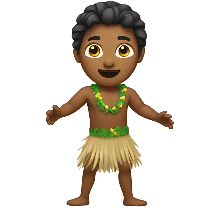 Male hula dancer  emoji
