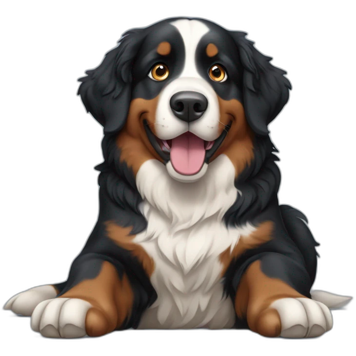 Bernese mountain dog playing emoji
