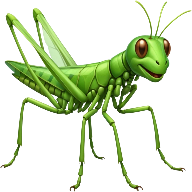 smiling grasshopper emoji