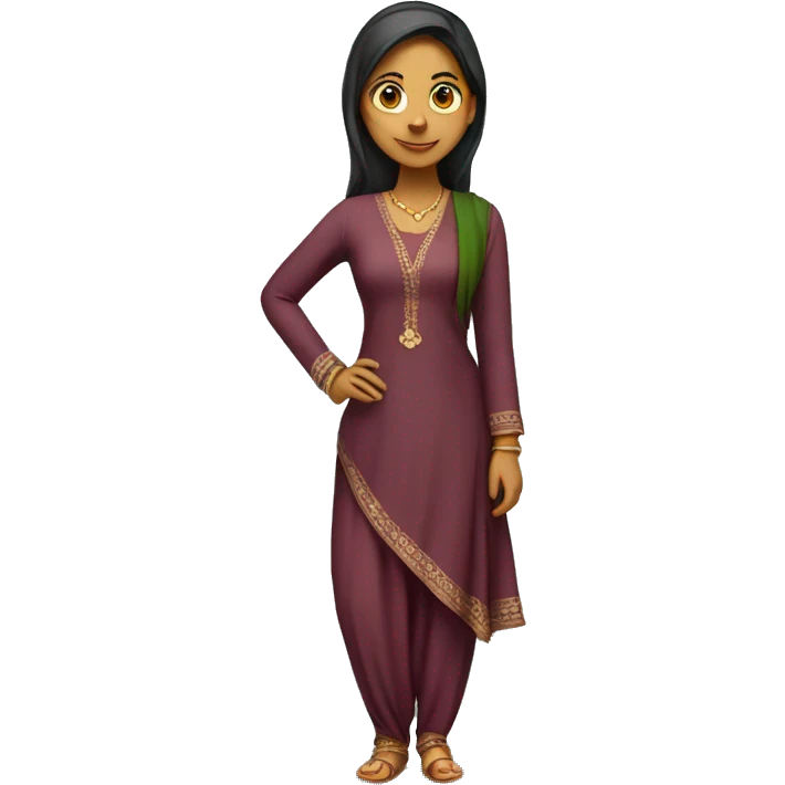 Indian woman with shalwar kameez teaching math  emoji