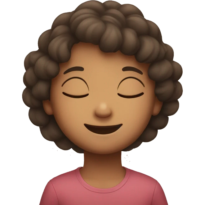 child smiling with eyes closed emoji