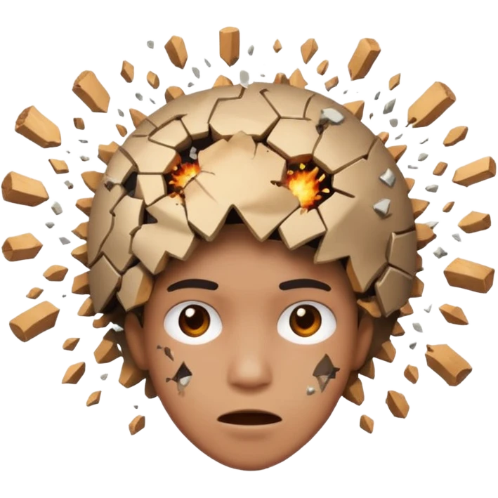 Lebka Svybuchující hlavy emoji