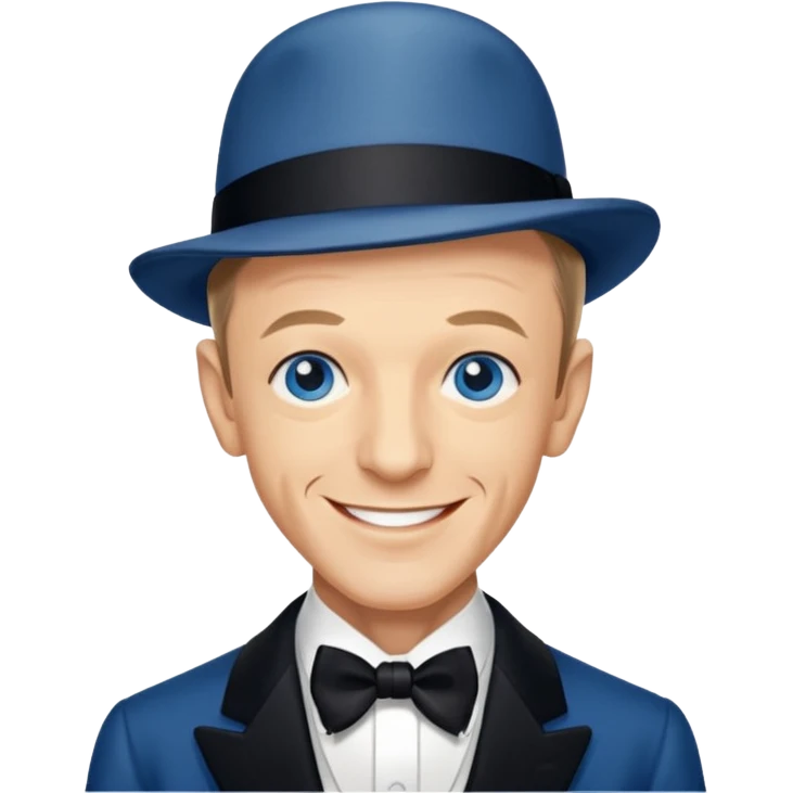 Fred Astaire with blue eyes emoji