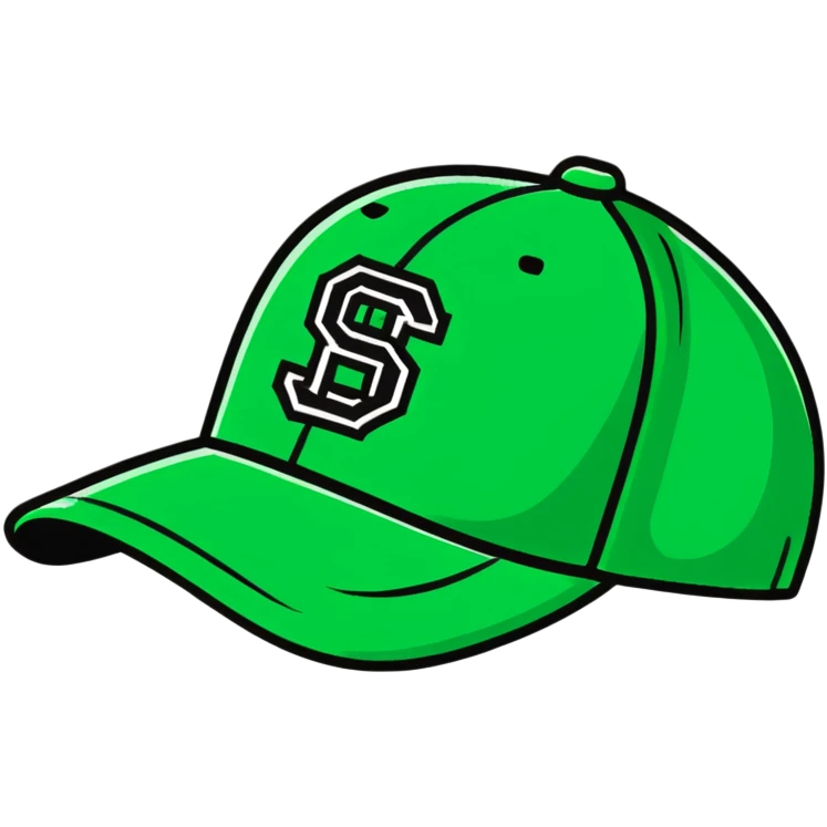 green baseball cap emoji
