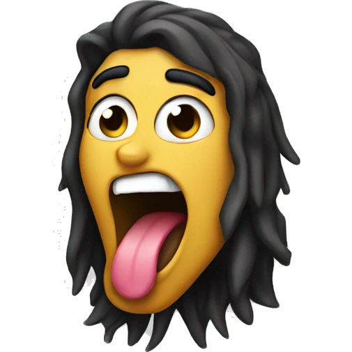Rockstar sticking out his tongue emoji