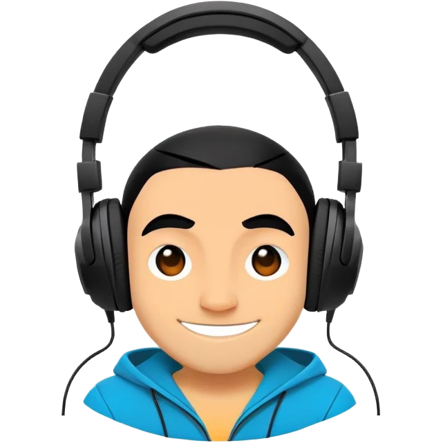 Sprunki character from Incredibox, cute cartoon mascot with headphones emoji