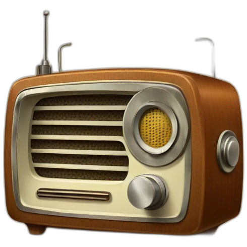 cartoon vintage radio emoji