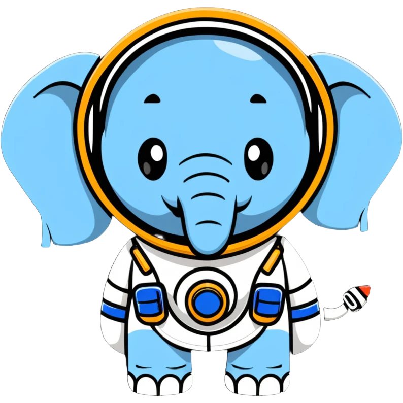 elephant in space helmet emoji
