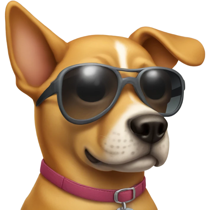 Dog with sunglasses emoji